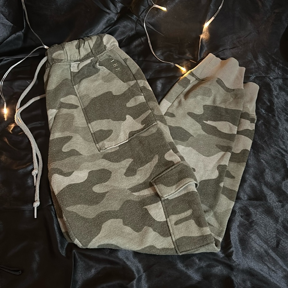 3 for $10! PINK Green Camo Cargo Joggers